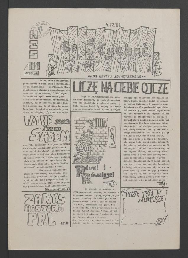 Co&nbsp;słychać&nbsp;: NZS Akademia Medyczna Wrocław, 1981.12.04