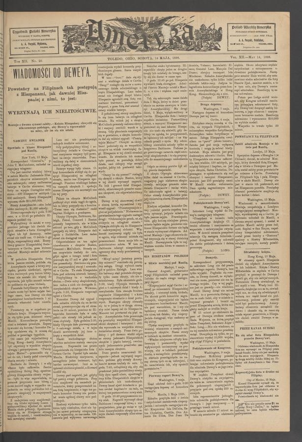Ameryka. Tom&nbsp;12, 1898, numer&nbsp;20