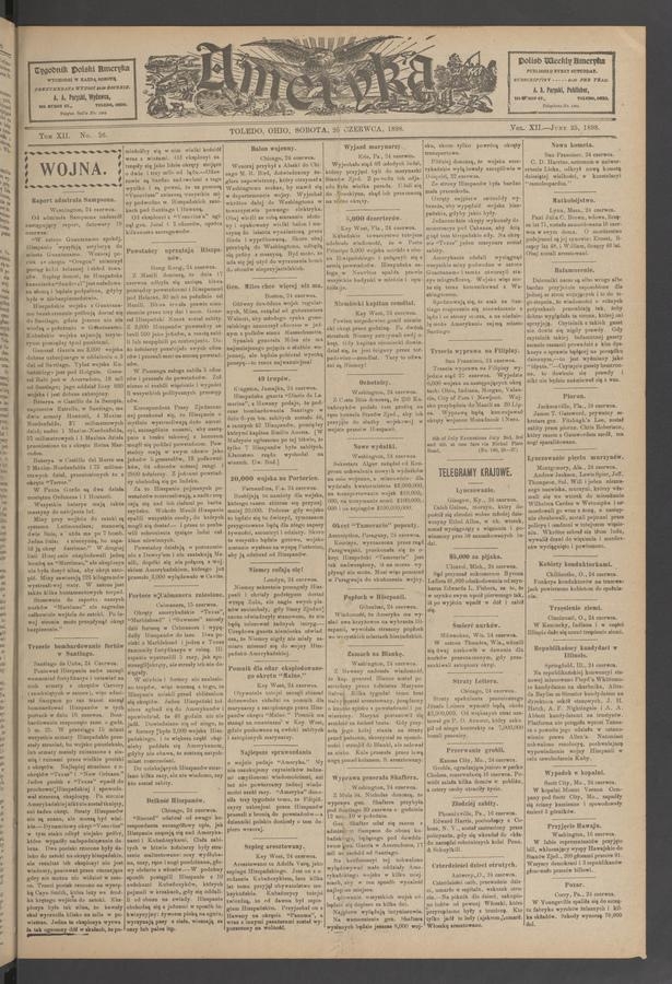 Ameryka. Tom&nbsp;12, 1898, numer&nbsp;26