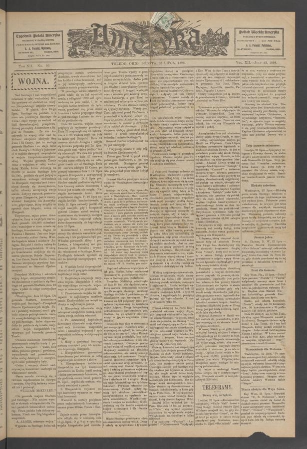 Ameryka. Tom&nbsp;12, 1898, numer&nbsp;30