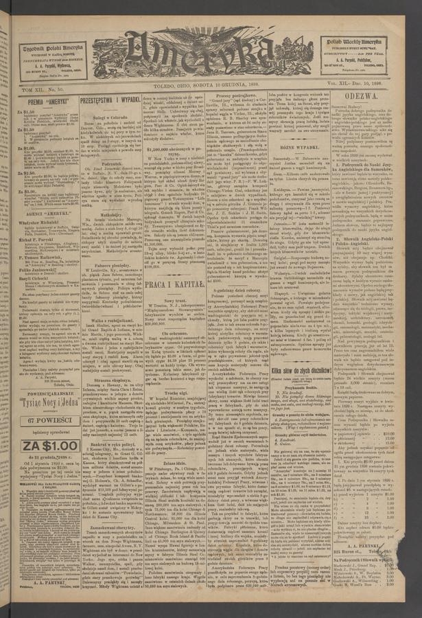 Ameryka. Tom&nbsp;12, 1898, numer&nbsp;50