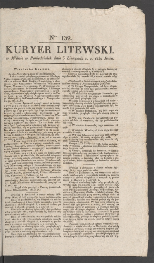 Kuryer Litewski. 1830, numer&nbsp;132