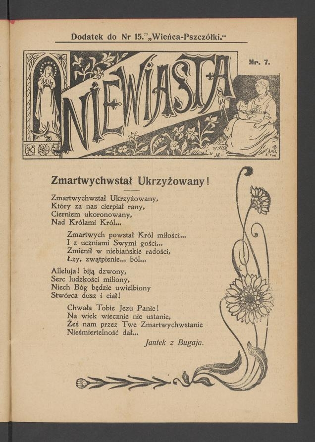 Niewiasta : dodatek do numeru 15 „Wieńca-Pszczółki”. Rok 9, 1909, numer 7