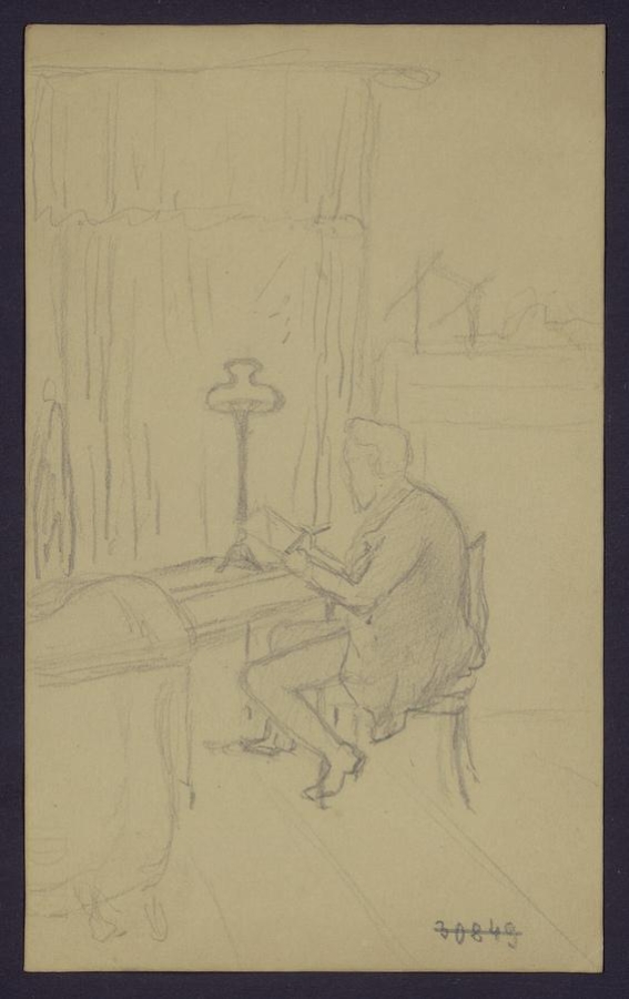 Mężczyzna przy biurku