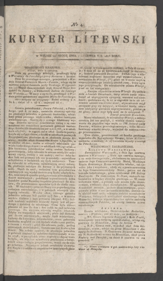Kuryer Litewski. 1815, numer&nbsp;44