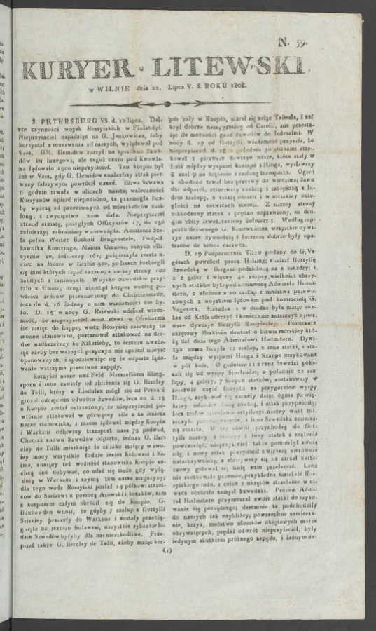 Kuryer Litewski. 1808, numero&nbsp;59