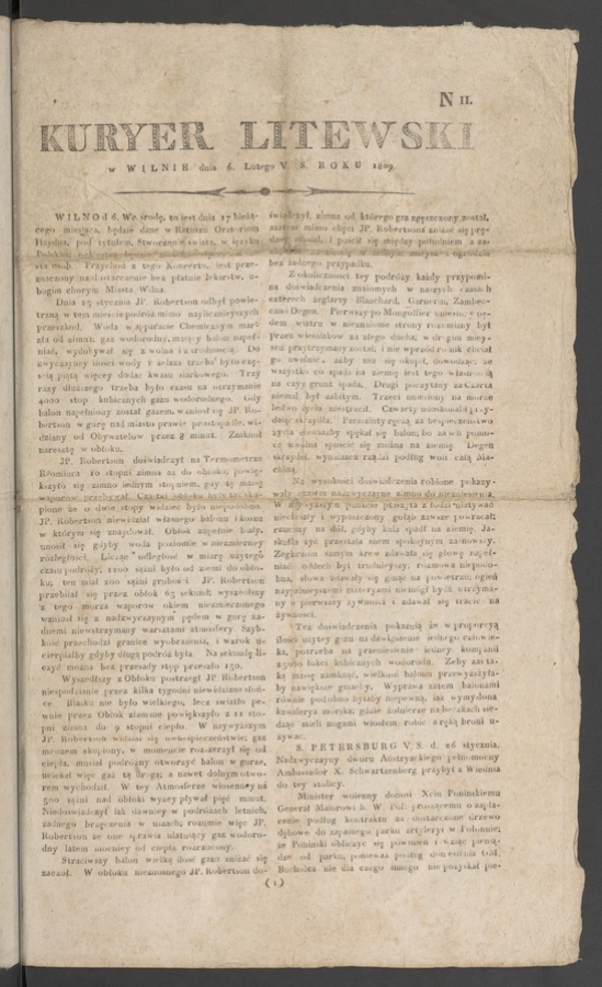 Kuryer Litewski. 1809, numero&nbsp;11