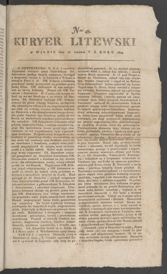 Kuryer Litewski. 1809, numero&nbsp;48