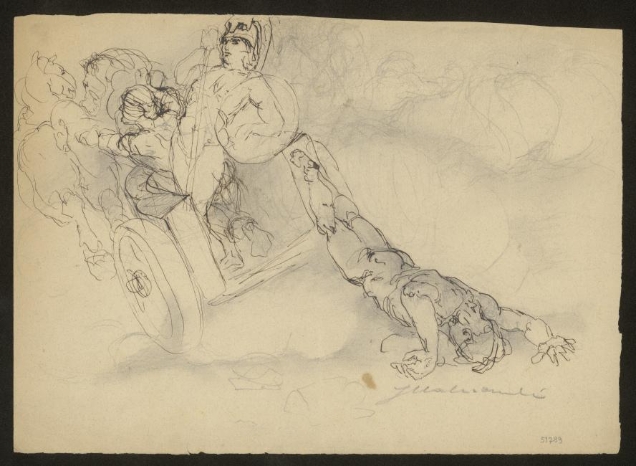 Achilles wł&oacute;czący zwłoki Hektora