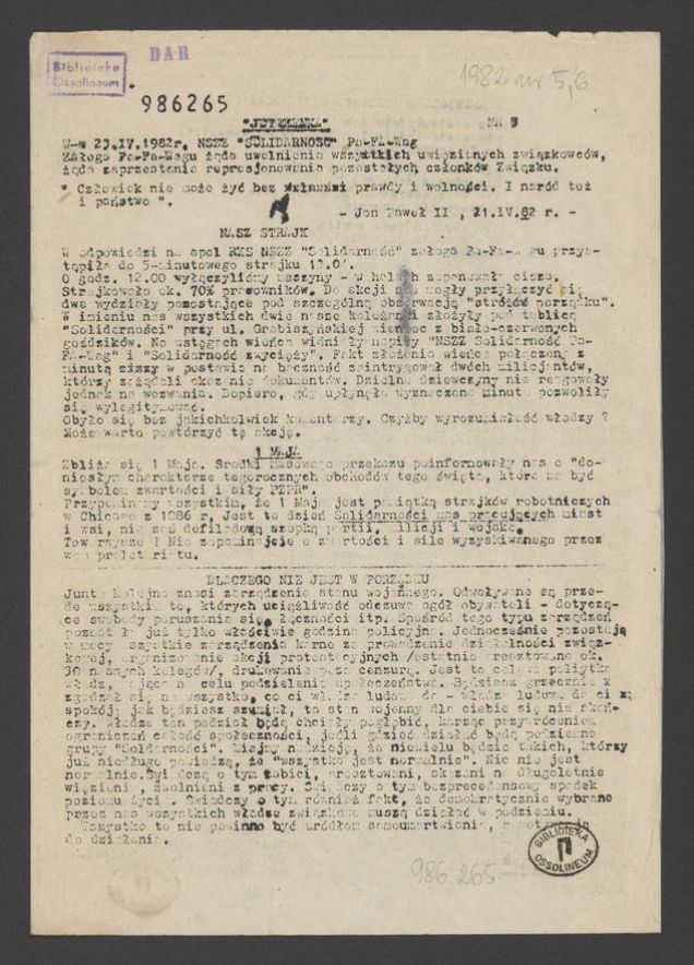 Jutrzenka. 1982, numer&nbsp;5