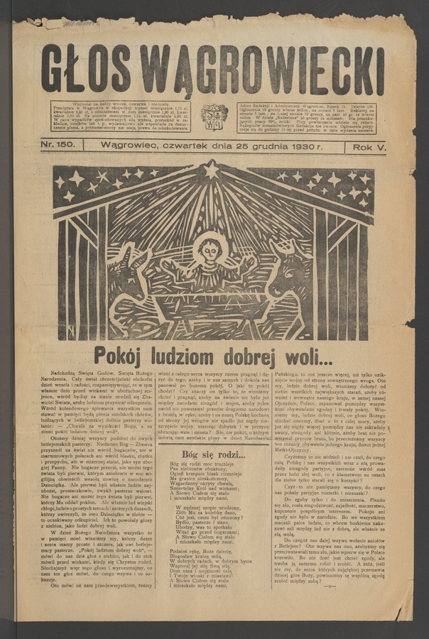 Głos Wągrowiecki. Rok&nbsp;5, 1930, numer&nbsp;150