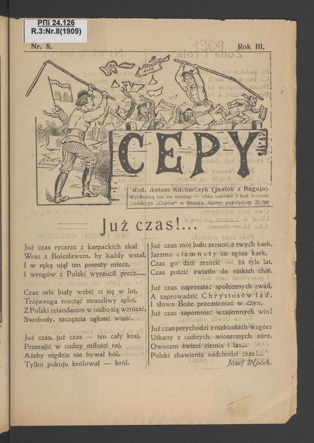 Cepy. Rok&nbsp;3, 1909, numer&nbsp;8