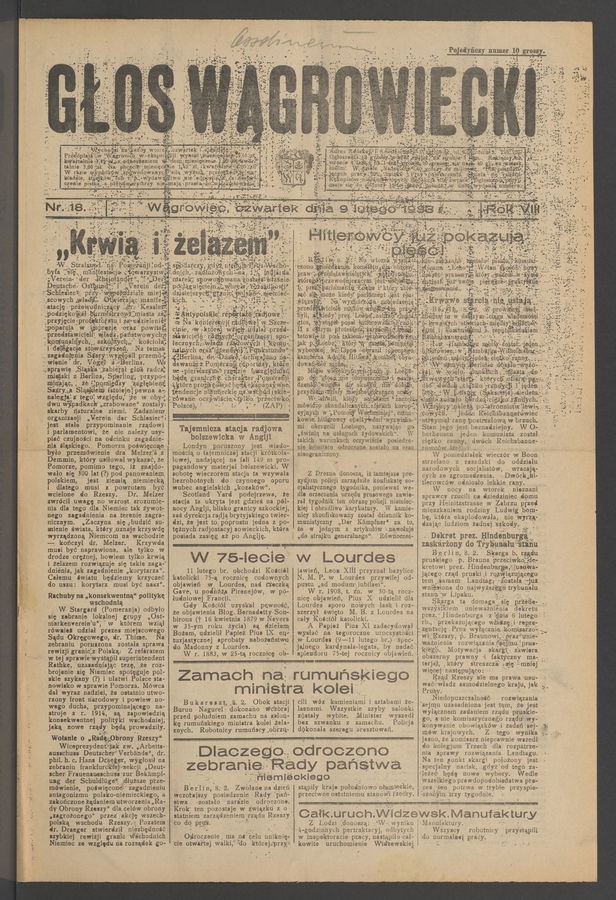 Głos Wągrowiecki. Rok 8, 1933, numer 18