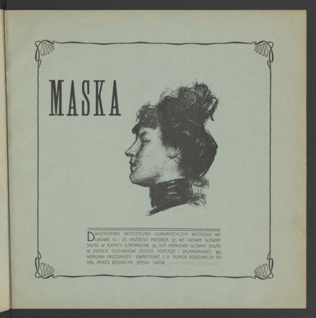 Maska&nbsp;: dwutygodnik artystyczno-humorystyczny. Rocznik&nbsp;3, 1905, numer&nbsp;6